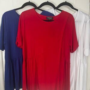 Red Coral Chic Short Sleeve Top (C11)